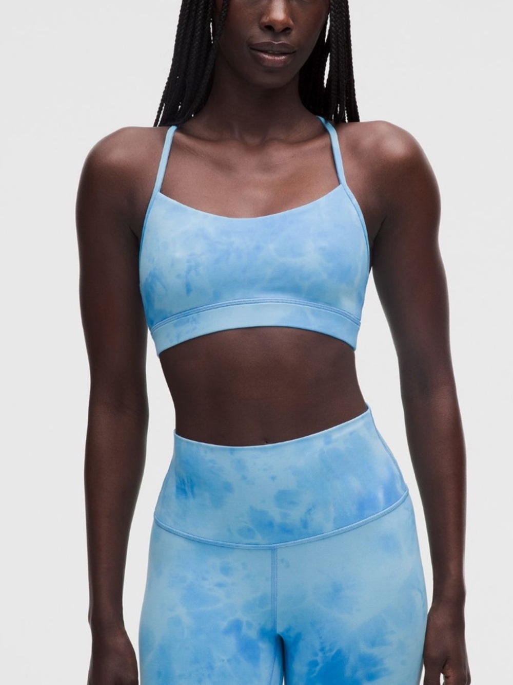 Lululemon Flow Y Bra Nulu Light Support A-C Smoothie Wash Blueberry Multi Size8